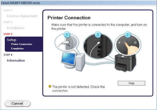 attēls: ekrāns Printera savienojums