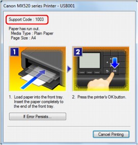 figure: Error message in Windows