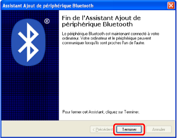 figure : Assistant Ajout de périphérique Bluetooth (Terminer)