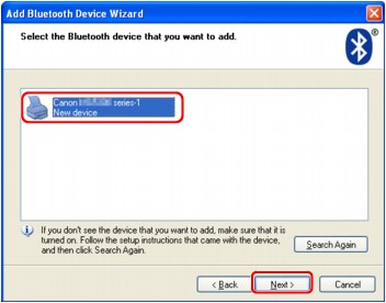pav.: &bdquo;Bluetooth&ldquo; įrenginio pridėjimo vedlys (įrenginio pasirinkimas)