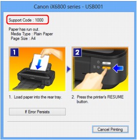 pav.: klaidos pranešimo ekranas