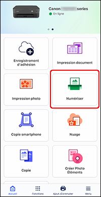 figure : Écran Canon PRINT
