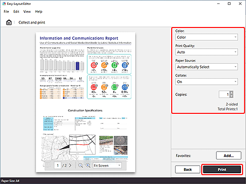 Abbildung: Easy-Layout Editor-Bildschirm