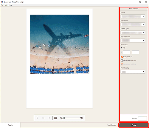 Easy photoprint editor