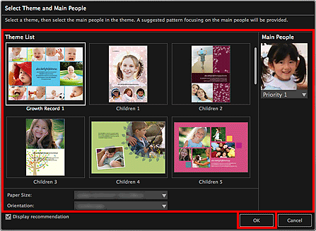 figure: Select Theme and Main People dialog