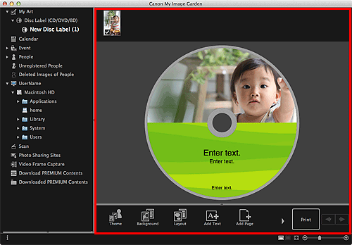 fork Perfect Holiday Canon : PIXMA Manuals : My Image Garden : Printing Disc Labels (CD/DVD/BD)