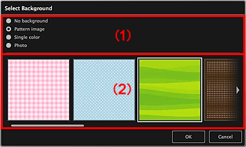 figure: Select Background dialog