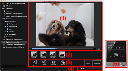 figure : Vue Capture image vidéo