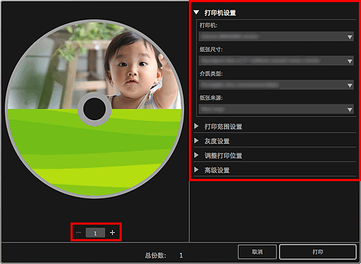 插图：打印设置对话框