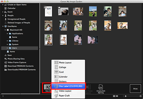 figure: Folder view