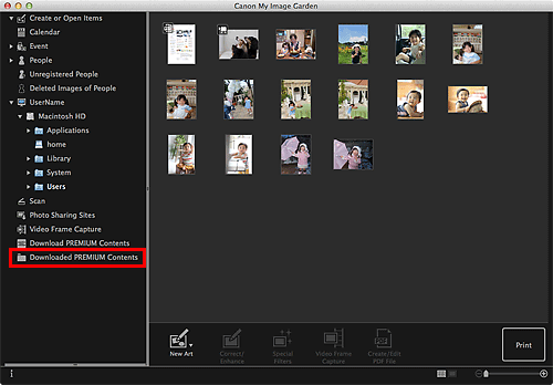 figure: Folder view