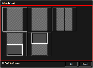 Abbildung: Dialogfenster „Layout wählen“