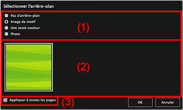 figure : Boîte de dialogue Sélectionner l'arrière-plan