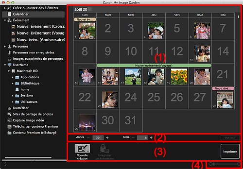 figure : Vue Calendrier