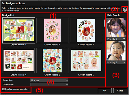 figure: Set Design and Paper dialog