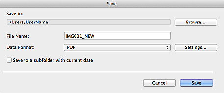 figure: Save dialog