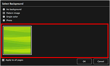 figure: Select Background dialog