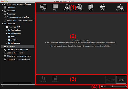 figure : Vue Numériser