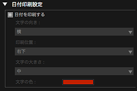 図：印刷設定ダイアログ