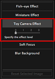 figure: Special Image Filters window