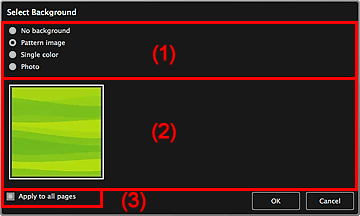 figure: Select Background dialog