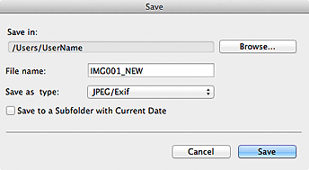 figure: Save dialog