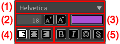 figure: Text input palette