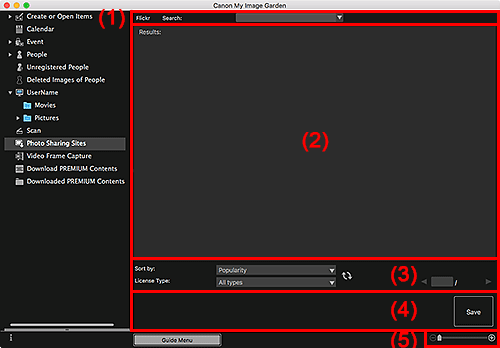 figure: Photo Sharing Sites view