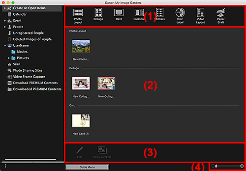 figura: vista Crea o apri articoli