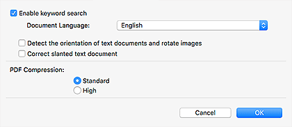 figure: PDF Settings dialog