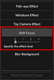 figure: Special Image Filters window