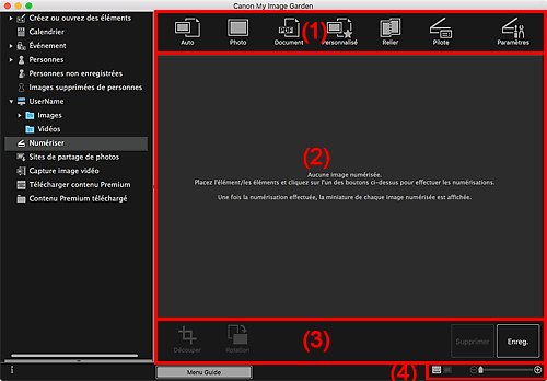 figure : Vue Numériser