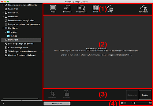 figure : Vue Numériser