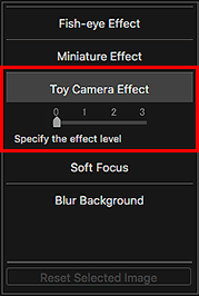 figure: Special Image Filters window