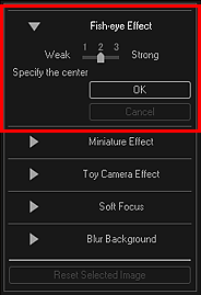 figure: Special Image Filters window