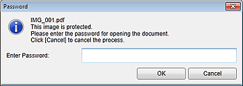 figure: Password dialog box