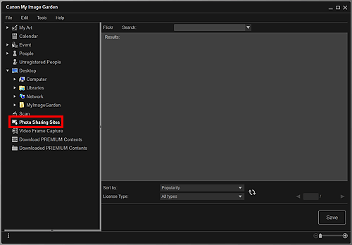 figure: Photo Sharing Sites view