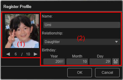 figure: Register Profile dialog box