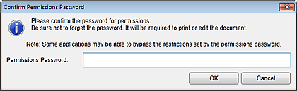 figura: Finestra di dialogo Conferma password di autorizzazione
