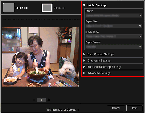 attēls: dialoglodziņš Drukāšanas iestatījumi