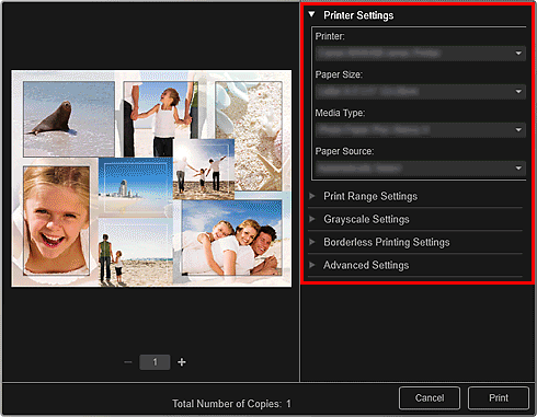 attēls: dialoglodziņš Drukāšanas iestatījumi