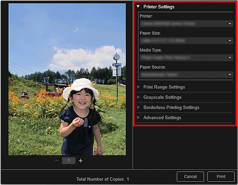 attēls: dialoglodziņš Drukāšanas iestatījumi