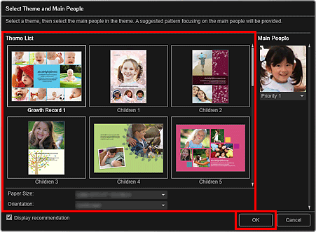 slika: pogovorno okno Izberi temo in glavne osebe