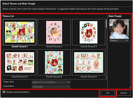 slika: pogovorno okno Izberi temo in glavne osebe