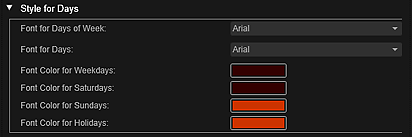 slika: pogovorno okno Napredne nastavitve (Koledar)