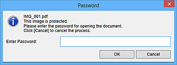 figure: Password dialog box