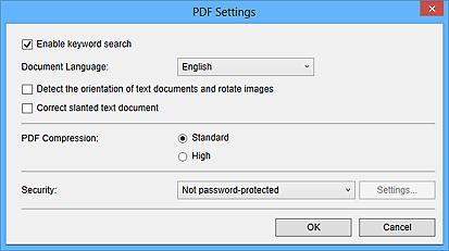 фигура: Диалогов прозорец „PDF Settings”