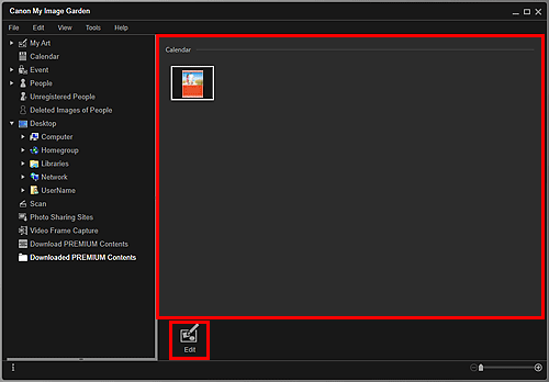 figure: Downloaded PREMIUM Contents view