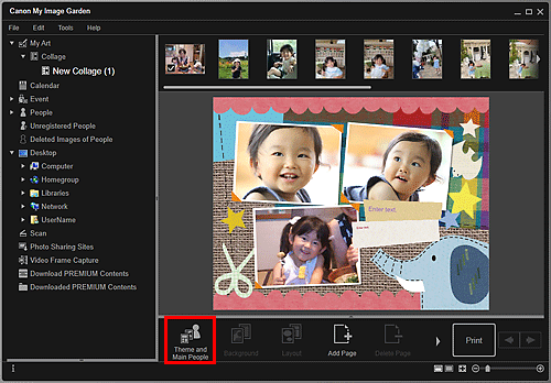 figure: My Art edit screen