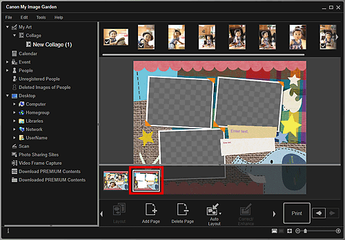 figure: My Art edit screen